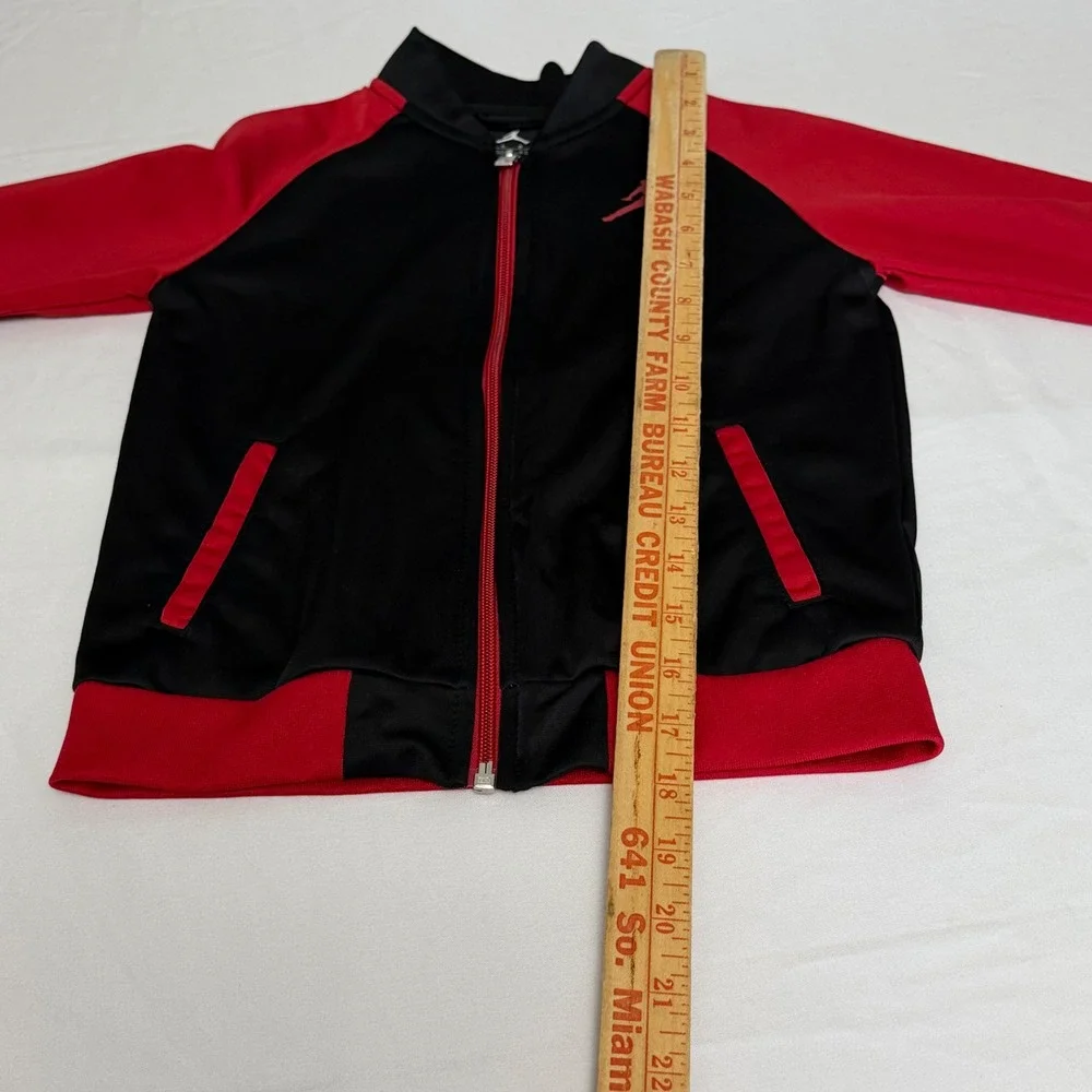 Jordan Kids Black Red Full Zip‎ Jumpman Track Jacket Size 7 Gorpcore Athletic